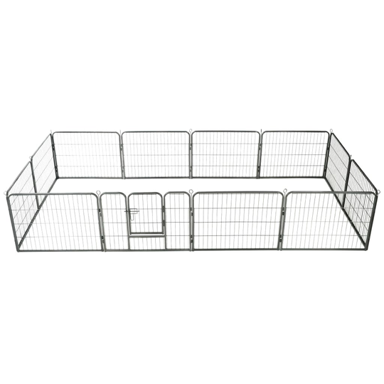 vidaXL Pentuaitaus 12 paneelia teräs 80x60 cm musta