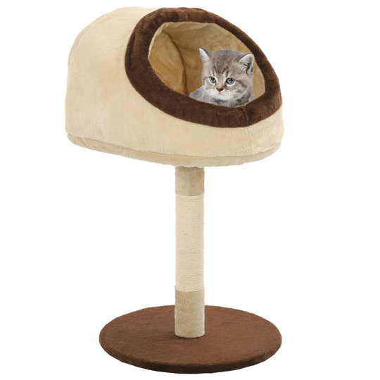 vidaXL Kissan kiipeilypuu sisal-pylväällä 72 cm beige ja ruskea