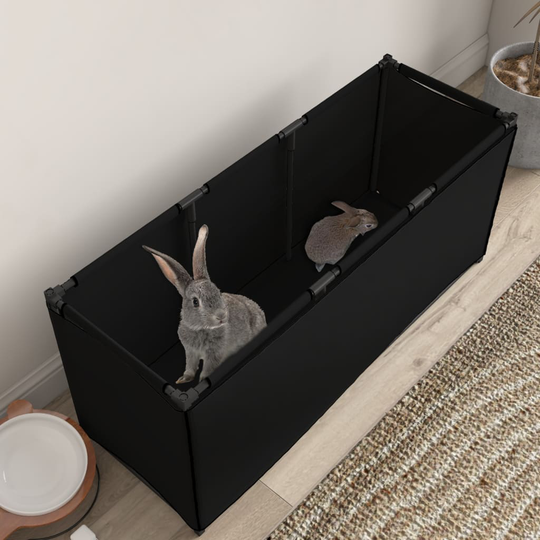 vidaXL Pieneläinhäkki musta 105x34,5x45 cm kangas