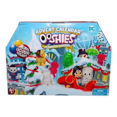 DC Comics Ooshies Joulukalenteri 2022 Supersankarifiguureilla