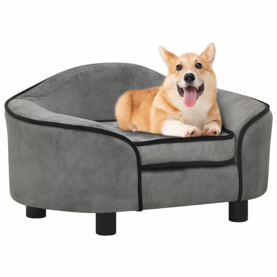 vidaXL Koiran sohva harmaa 67x47x36 cm plyysi