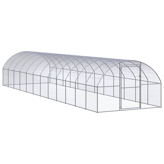 vidaXL Kanojen ulkohäkki 3x12x2 m galvanoitu teräs