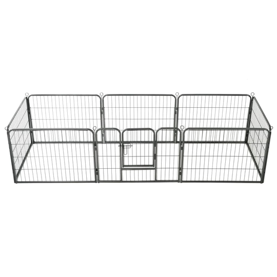 vidaXL Pentuaitaus 8 paneelia teräs 60x80 cm musta