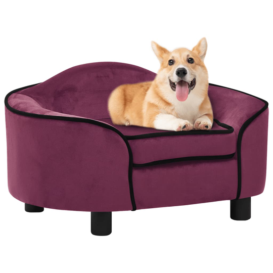 vidaXL Koiran sohva viininpunainen 67x47x36 cm plyysi