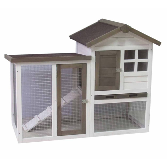 @Pet @Pet @Pet Kaninkoppi Gerlos valkoinen ja ruskea 122x62x93 cm