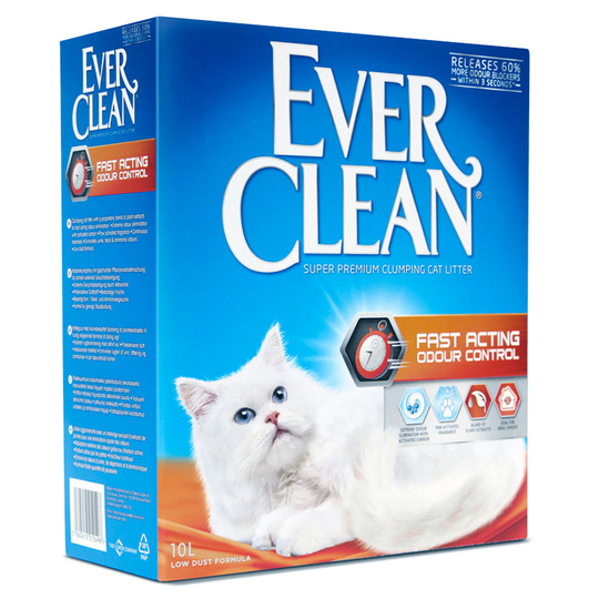 Ever Clean® Fast Acting Odour Control -kissanhiekka, paakkuuntuva - 10l