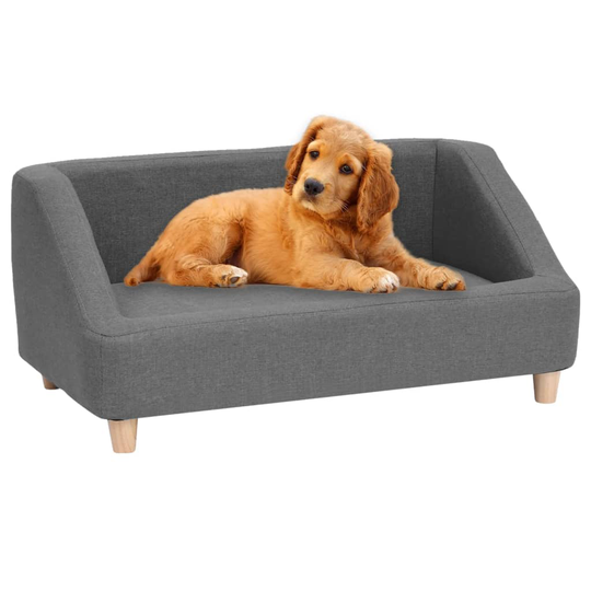 vidaXL Koiran sohva harmaa 85x50x39 cm pellava
