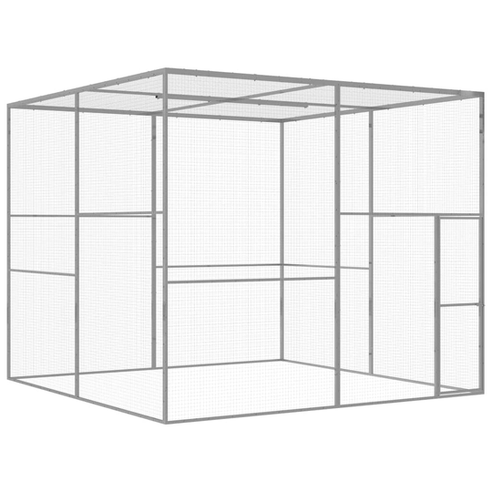 vidaXL Kissahäkki 3x3x2,5 m galvanoitu teräs