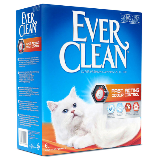 Ever Clean® Fast Acting Odour Control -kissanhiekka, paakkuuntuva - 6 l