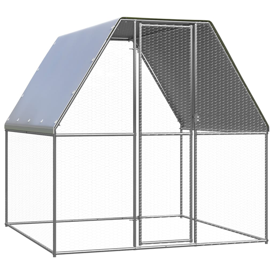 vidaXL Ulkotilan kanahäkki 2x2x2 m galvanoitu teräs