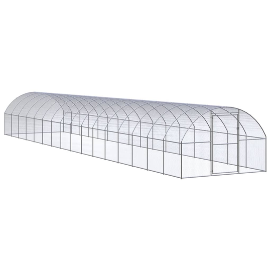 vidaXL Kanojen ulkohäkki 3x16x2 m galvanoitu teräs