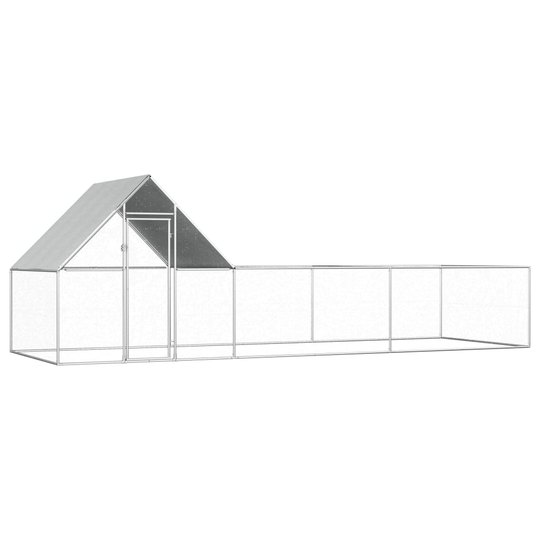vidaXL Kanahäkki 6x2x2 m galvanoitu teräs