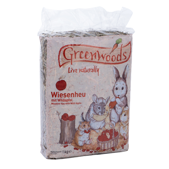 Greenwoods-säästöpakkaus: niittyheinä 3 kg - villiomenaheinä