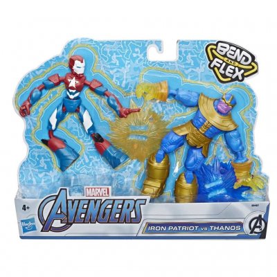 Marvel Avengers Iron Patriot vs Thanos Bend & flex leluhahmot