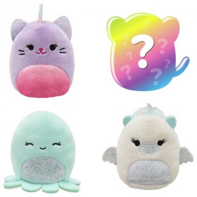 Täytetyt eläimet Squishville Sparkle Squad mini Squishmallows 6cm 4 kpl