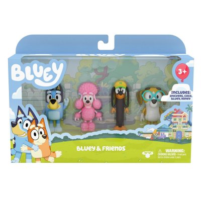 Bluey & Friends figuurit 4 kpl pakkaus