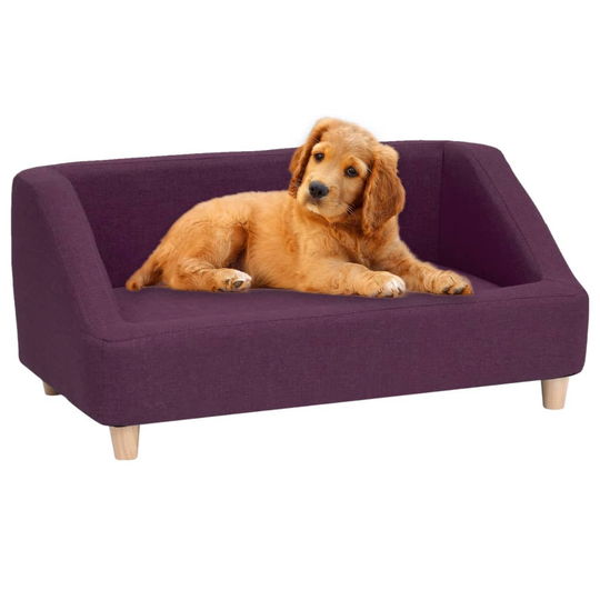 vidaXL Koiran sohva viininpunainen 85x50x39 cm pellava