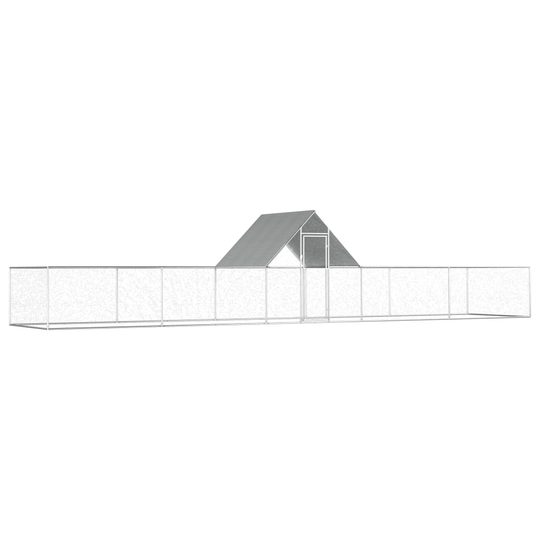 vidaXL Kanahäkki 10x2x2 m galvanoitu teräs