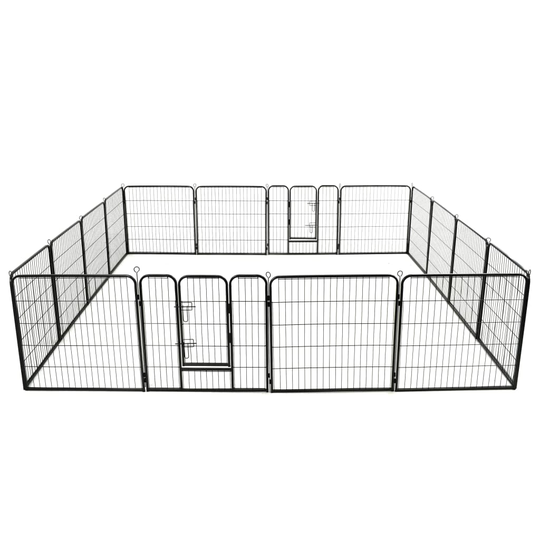 vidaXL Pentuaitaus 16 paneelia teräs 80x80 cm musta