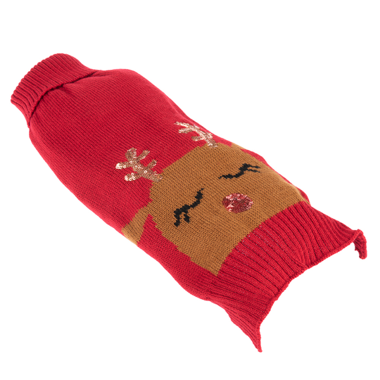 Reindeer-neulepusero koiralle - selän pituus n. 35 cm