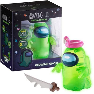 Among Us Crewmate ghost figuuri vihreä Special Edition hehkuu pimeässä 12 cm