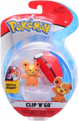 Pokémon Clip N go Teddiursa pokeballin kanssa