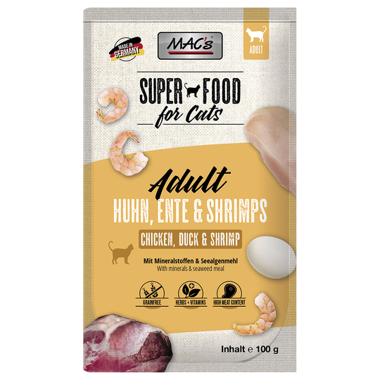 MAC´s Cat Pouch 12 x 100 g - ankka & katkarapu