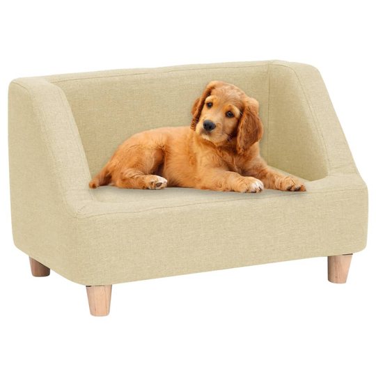vidaXL Koiran sohva kerma 60x37x39 cm pellava