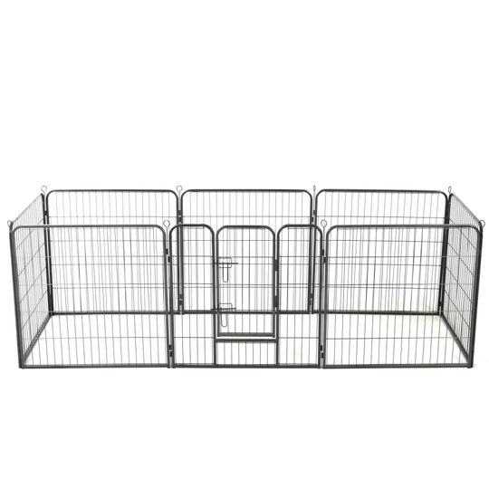 vidaXL Pentuaitaus 8 paneelia teräs 80x80 cm musta
