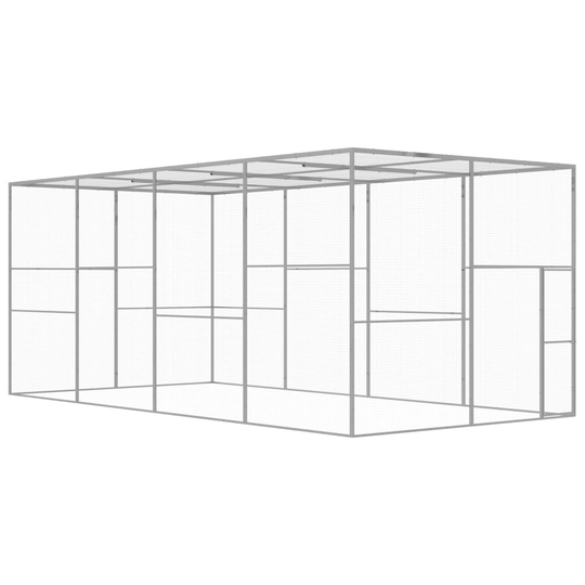 vidaXL Kissahäkki 6x3x2,5 m galvanoitu teräs