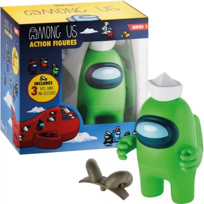 Among Us Green Crewmate figuuri 3 lisätarvikkeella 17cm