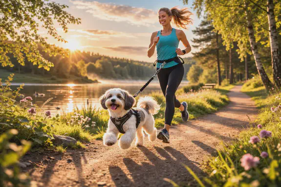 Lenkkivinkit koiran kanssa hölkkäävälle kuntoliikkujalle